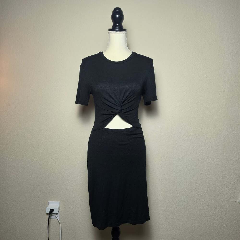Wilfred Free Black Cutout Mini Dress Small